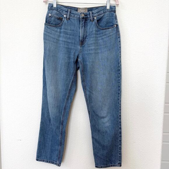 EVERLANE The Summer Jean High Rise Straight Blue Denim Size 28 Cotton Minimalist - Picture 1 of 6